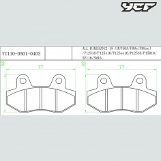 Plaquette de frein mini moto GP 2